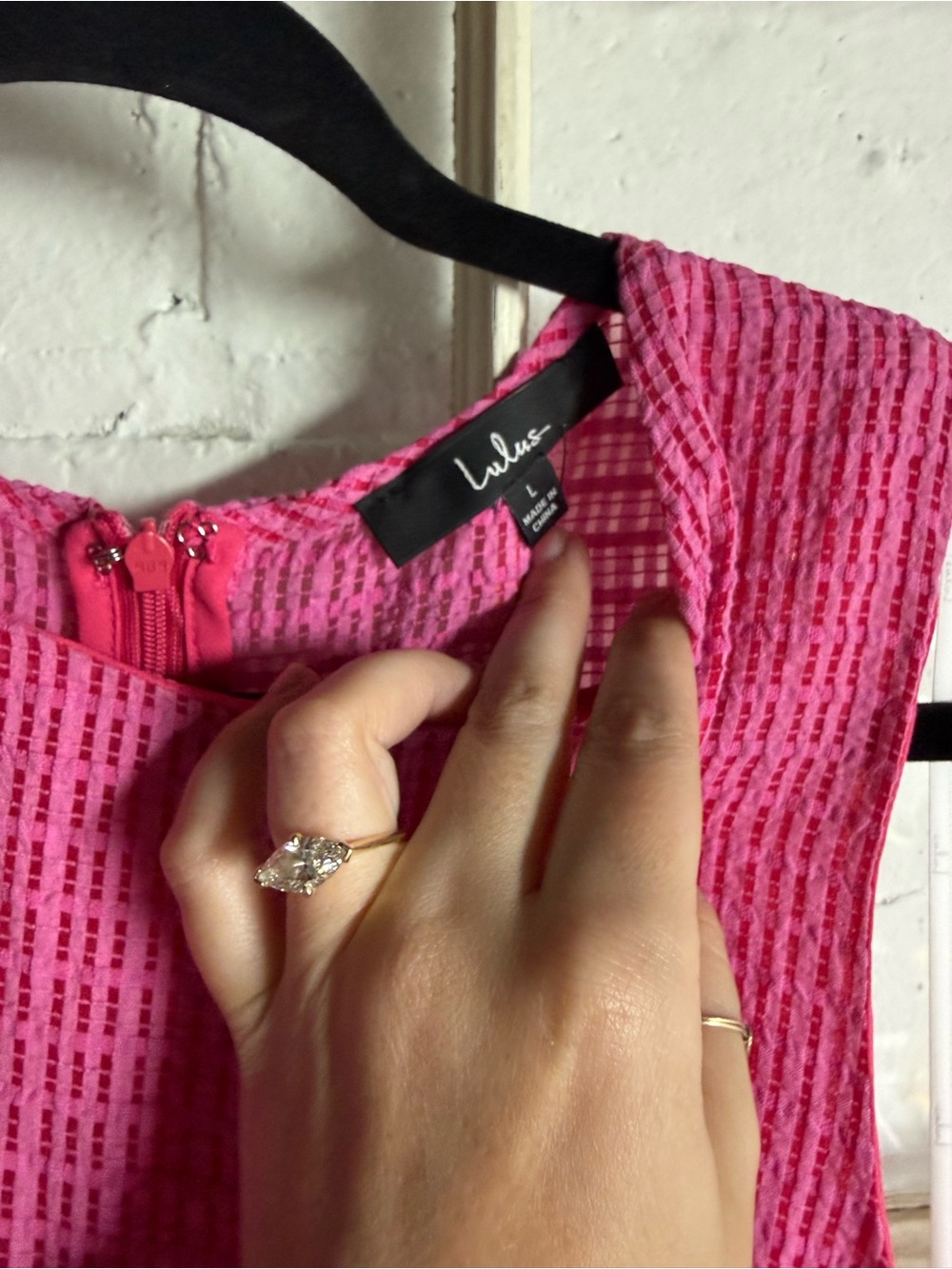 Lulu's Hot Pink Textured Cutout Midi Dress - Picture 6 of 13